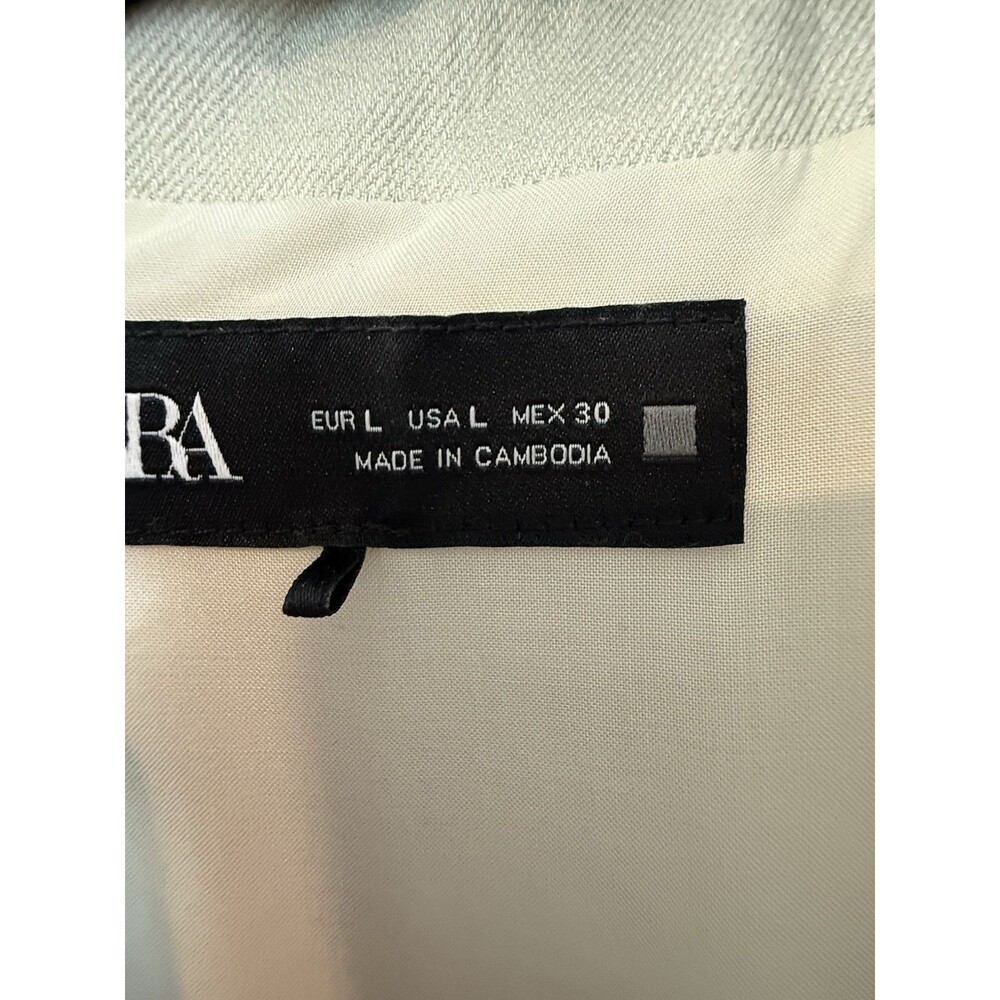 🎯 BEST TITLE: Zara Long Belted Jumpsuit Beige Women Size L Wide Leg Chic Style - Picture 3 of 16